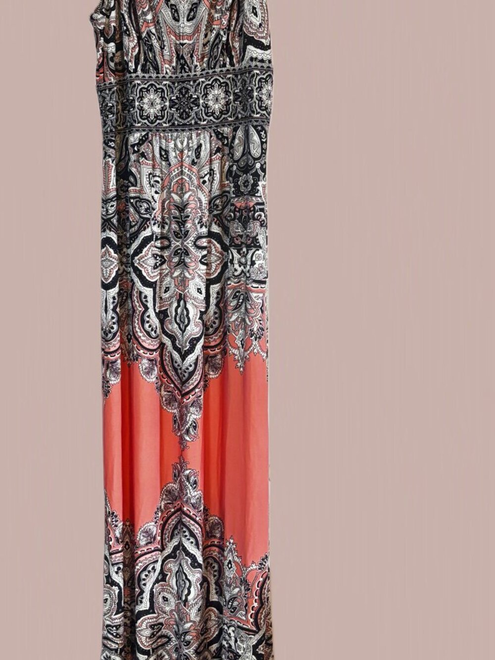 Studio One New York Maxi Dress Sleeveless Sz S Mosaic/Paisley Print